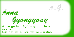 anna gyongyosy business card